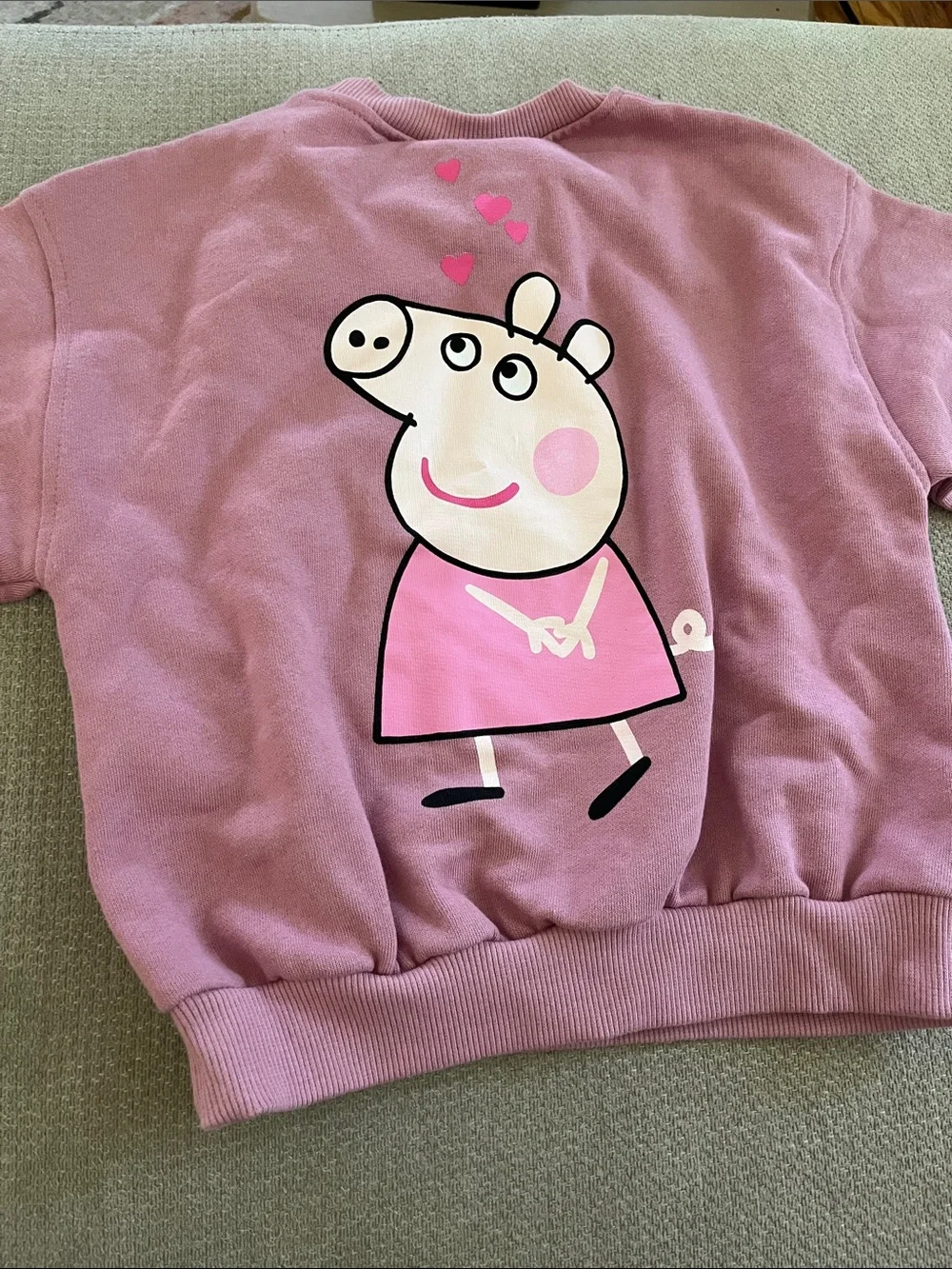Zara Peppa Pig Mauve Pink Sweat Set Size 5